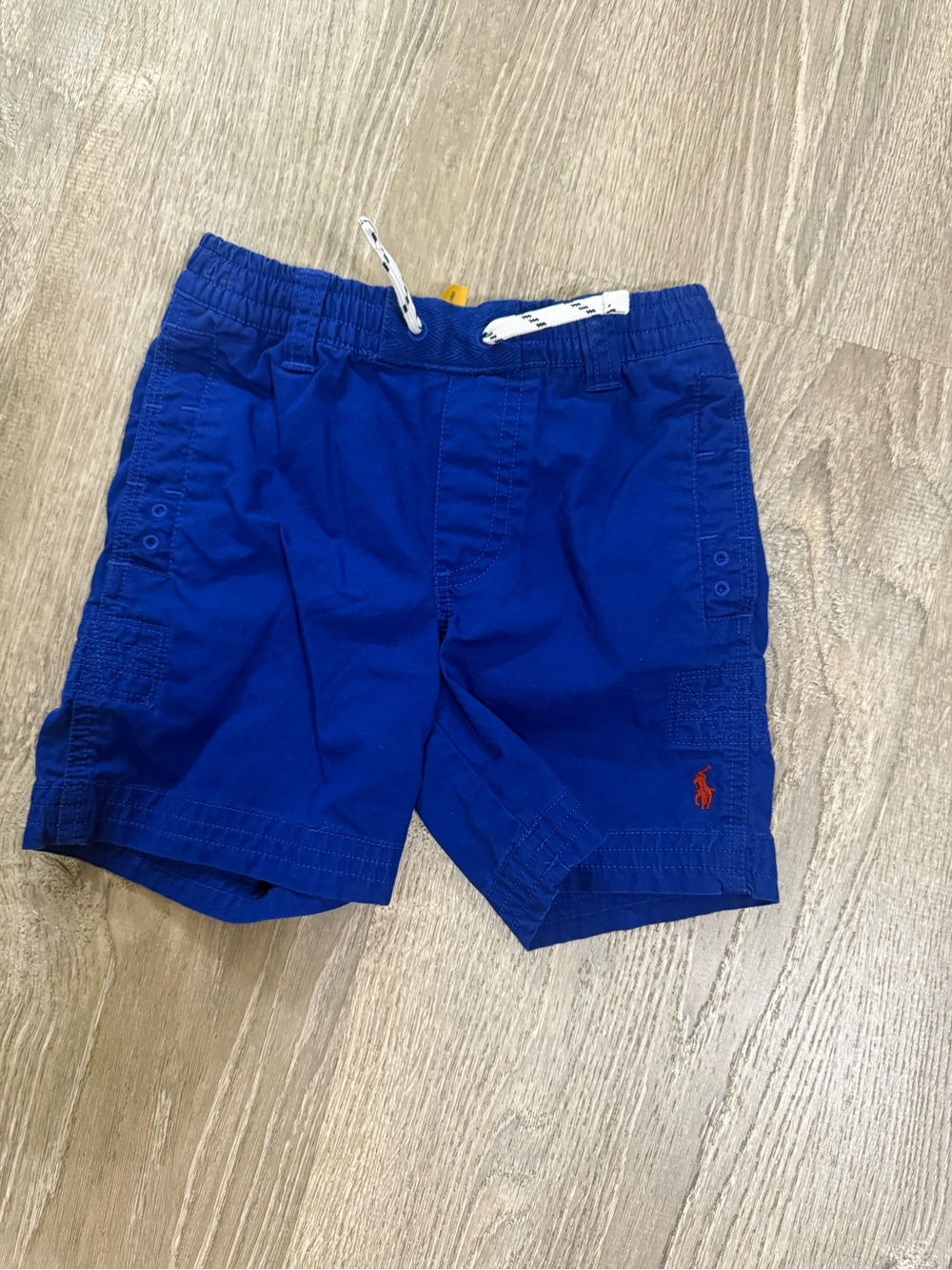 Ralph Lauren Royal Blue Boys Pull-On Shorts with Red Pony